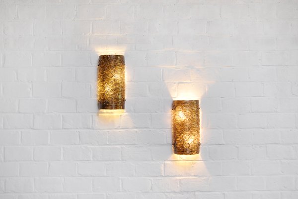 Italian Murano Glass Wall Lights with Geometric Patterns, 1960s, Set of 2-WUY-1304131