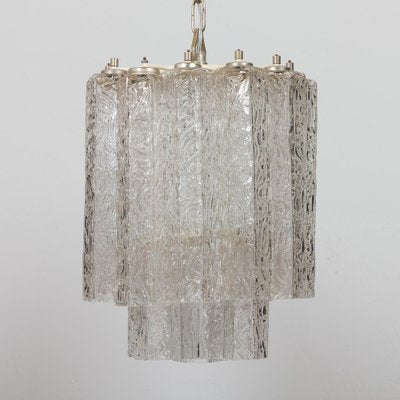 Italian Murano Hexagonal Hand Blown Glasses Chandelier by Paolo Venini, 1960s-UE-1094498