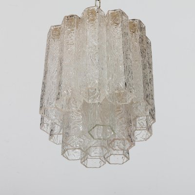 Italian Murano Hexagonal Hand Blown Glasses Chandelier by Paolo Venini, 1960s-UE-1094498