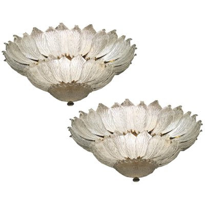 Italian Murano Leave Flush Mount Chandeliers, Set of 2-MBH-1032090