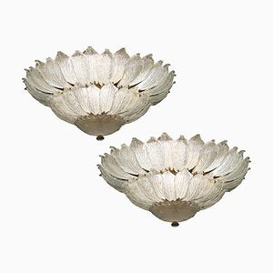 Italian Murano Leave Flush Mount Chandeliers, Set of 2-MBH-1032090