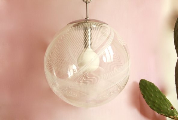 Italian Murano Onde Sphere Ceiling Lamp by Lino Tagliapietra, 1970s-HUY-1228765