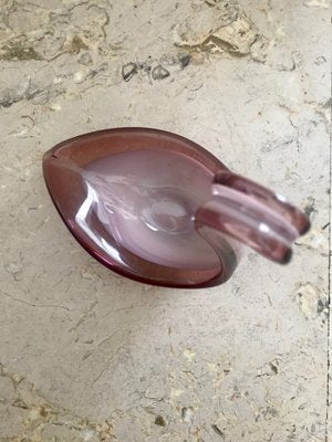 Italian Murano Purple and Violet Swan Art Glass Sculpture, 1960s-NOU-636290