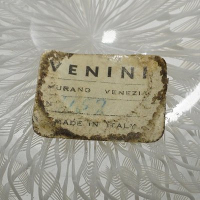 Italian Murano Zanfirico Lattimo Handkerchief Vase from Venini, 1950s-KJP-1161863