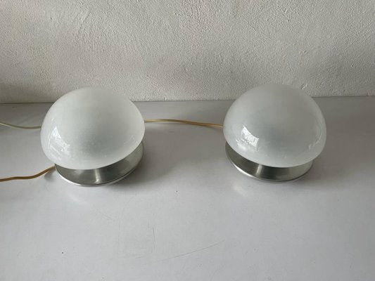 Italian Mushroom Table Lamps in Murano Glass by Venini, 1970s, Set of 2-RDS-1420007