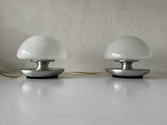 Italian Mushroom Table Lamps in Murano Glass by Venini, 1970s, Set of 2-RDS-1420007