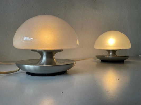 Italian Mushroom Table Lamps in Murano Glass by Venini, 1970s, Set of 2-RDS-1420007