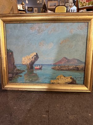 Italian Navy, Early 1900s, Oil Painting, Framed-UAI-2023505