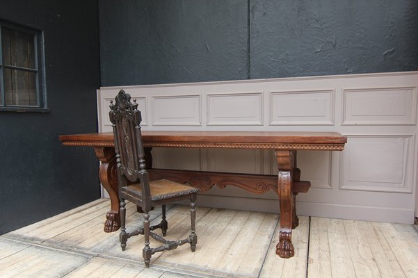 Italian Neo-Renaissance Desk in Walnut, 19th Century-TAT-980077