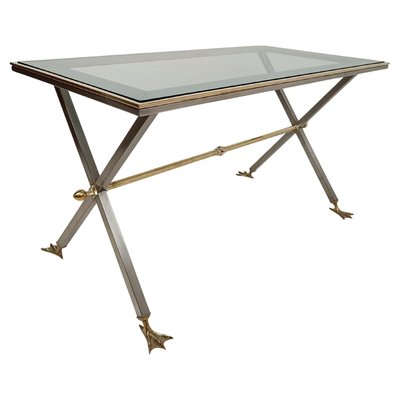 Italian Neoclassical Desk in Metal and Brass attributed to Banci Firenze, 1970s-UIW-2021032