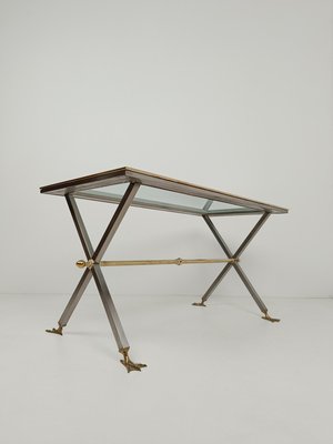 Italian Neoclassical Desk in Metal and Brass attributed to Banci Firenze, 1970s-UIW-2021032