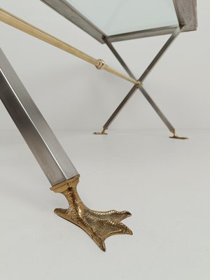 Italian Neoclassical Desk in Metal and Brass attributed to Banci Firenze, 1970s-UIW-2021032