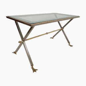 Italian Neoclassical Desk in Metal and Brass attributed to Banci Firenze, 1970s-UIW-2021032