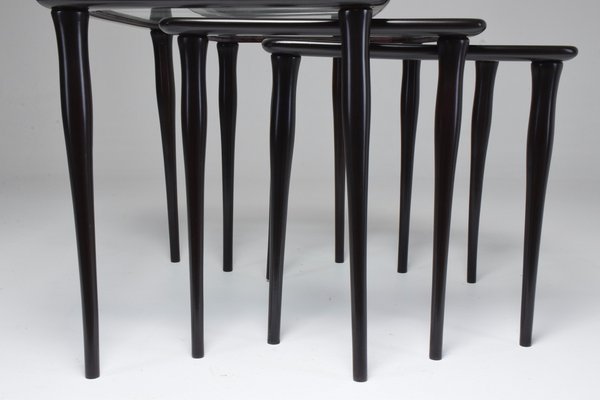 Italian Nesting Tables by Ico Parisi, 1950s, Set of 3-GXL-590584