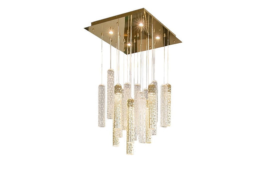 Italian New Pipe Small, Led & Muranese Glass Chandelier from VGnewtrend