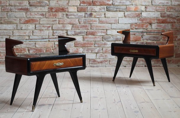 Italian Nightstands in the Style of Paolo Buffa, 1950s, Set of 2-MJR-883433