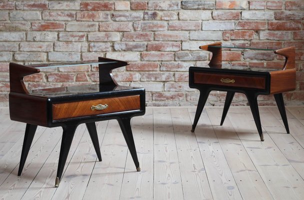 Italian Nightstands in the Style of Paolo Buffa, 1950s, Set of 2-MJR-883433