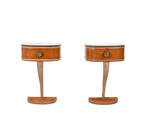 Italian Nightstands in Wood, 1930s, Set of 2-JDR-1393028