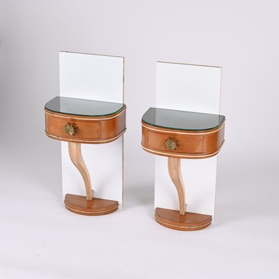 Italian Nightstands in Wood, 1930s, Set of 2-JDR-1393028