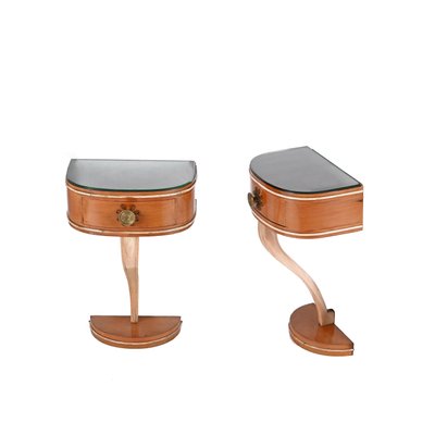 Italian Nightstands in Wood, 1930s, Set of 2-JDR-1393028