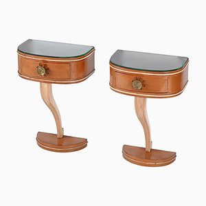 Italian Nightstands in Wood, 1930s, Set of 2-JDR-1393028