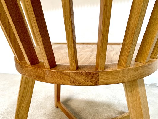 Italian Oak Model Gray 24 Armchair with Leather Cushion by Paola Navone for Gervarsoni, 1990s-JP-1362175