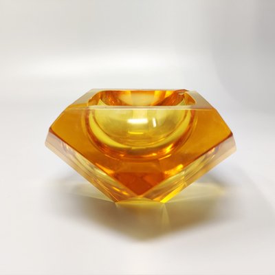 Italian Ochre Ashtray or Catchall by Flavio Poli for Seguso, 1960s-QGR-1145119