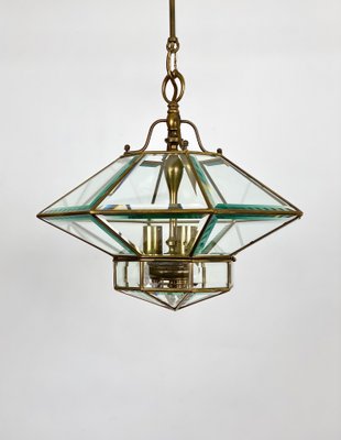 Italian Octagonal Diamond-Shaped Chandelier in Fontana Arte Style-LYQ-1171668