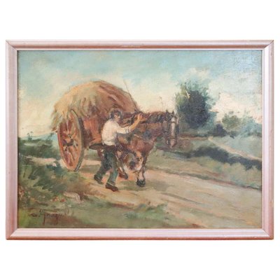 Italian Oil Painting on Wooden Board-DCO-1031237