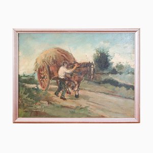 Italian Oil Painting on Wooden Board-DCO-1031237