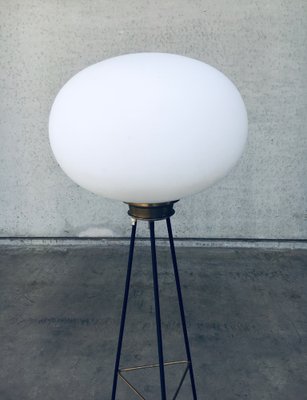 Italian Opaline Tripod Floor Lamp, 1950s-RQV-1709052