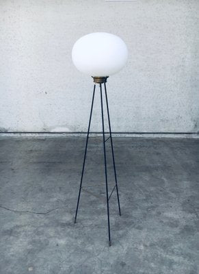 Italian Opaline Tripod Floor Lamp, 1950s-RQV-1709052