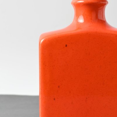 Italian Orange Ceramic Decanter from Baldelli, 1960s-IXK-1818282