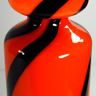 Italian Orange Glass Vase, Stelvia, 1970s-GIW-1791783