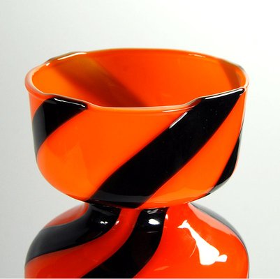 Italian Orange Glass Vase, Stelvia, 1970s-GIW-1791783