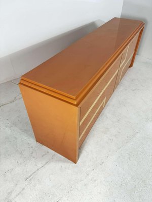 Italian Orange Lacquered Sideboard with Inlay, 1970s-GNW-1759968