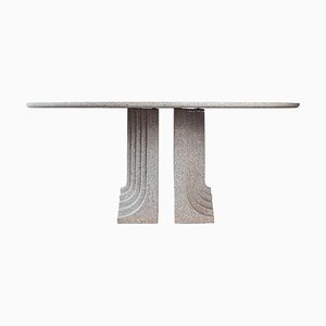 Italian Oval Samo Dining Table in Grey Granite attributed to Carlo Scarpa, 1970s-TDA-1376466