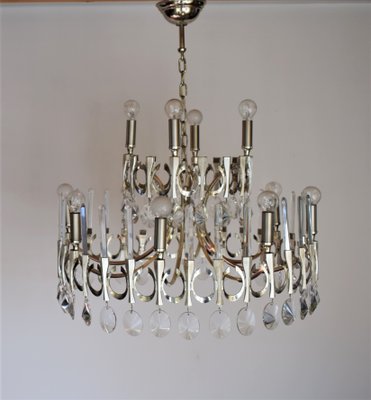 Italian Ovali Chandelier by Gaetano Sciolari, 1960s-VA-676776