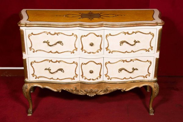 Italian Painted and Gilded Commode, 1950s-WFS-744748