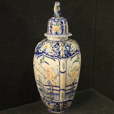 Italian Painted Ceramic Vase-RP-821568