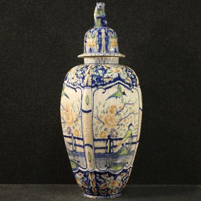 Italian Painted Ceramic Vase-RP-821568