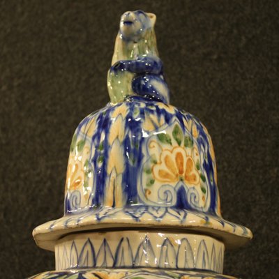 Italian Painted Ceramic Vase-RP-821568