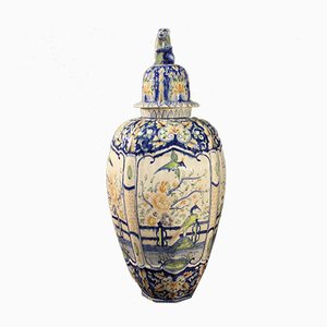 Italian Painted Ceramic Vase-RP-821568