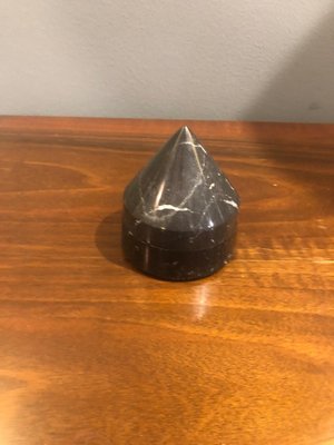 Italian Paperweight in Black Marble by Angelo Mangiarotti, 1967-HQI-1291595