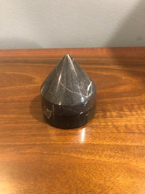 Italian Paperweight in Black Marble by Angelo Mangiarotti, 1967-HQI-1291595