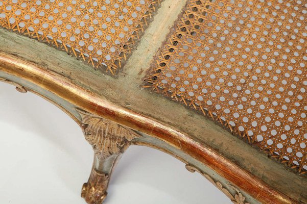 Italian Parcel-Gilt and Painted Canape or Sofa, 18th Century-MBH-1031950