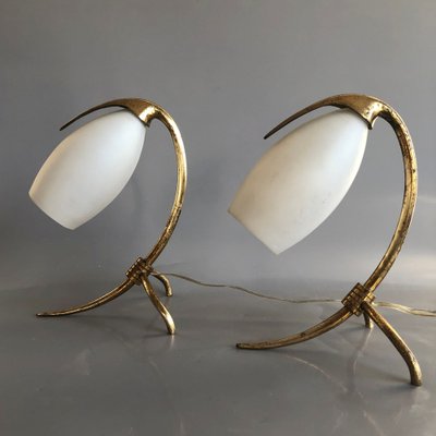 Italian Parrot Table Lights by Oscar Torlasco for Lumi, 1960s, Set of 2-HWV-1123147