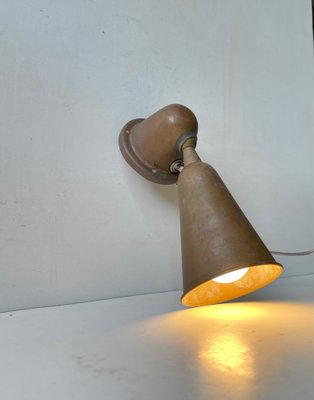 Italian Patinated Copper Nautical Wall Sconce, 1930s-LCR-1386866