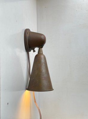 Italian Patinated Copper Nautical Wall Sconce, 1930s-LCR-1386866