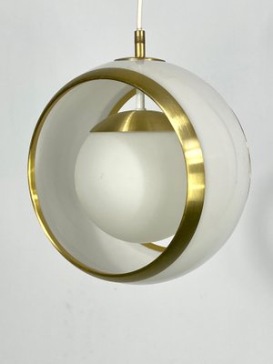 Italian Pendant in Gilded Aluminum and Opaline from Stilux Milano, 1960s-OT-1389520